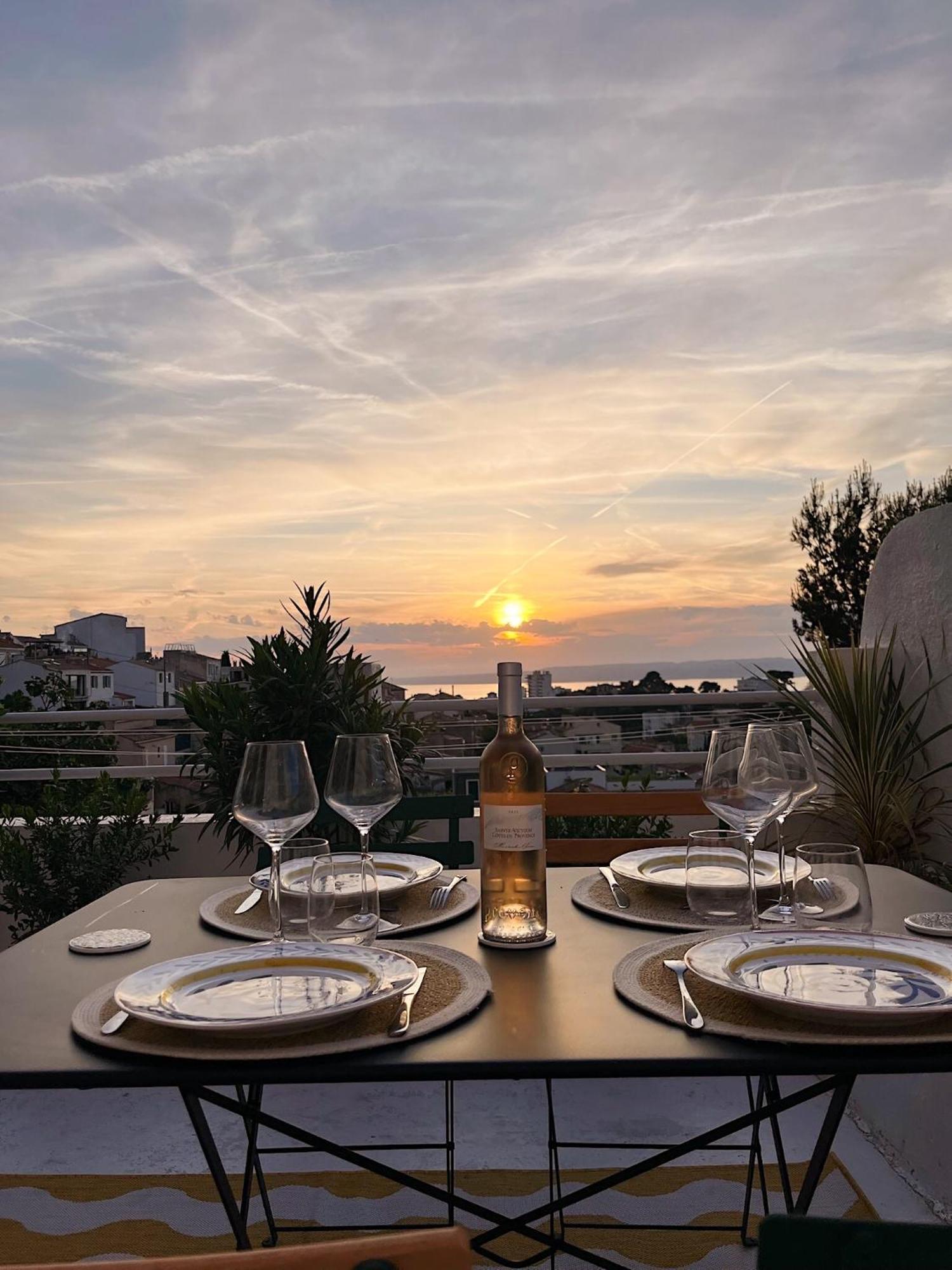 Charmant Studio-Terrasse Vue Mer Марсель Екстер'єр фото